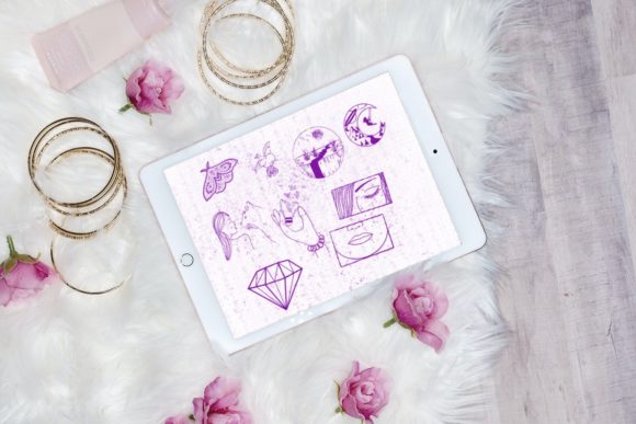Download 15 Boho Line Art Stamps Procreate V 39 - Boho Collection