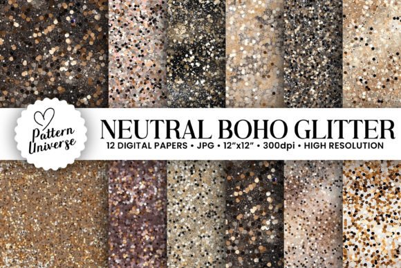 Download Neutral Boho Glitter Seamless Background - Boho Collection