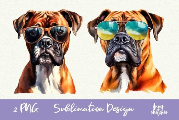 Download Boxer Sunglasses Cool Dog Clipart PNG - Boxer Collection