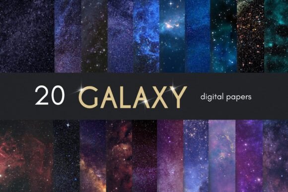 Download Galaxy Stars Digital Paper, Night Sky - Digital paper Collection
