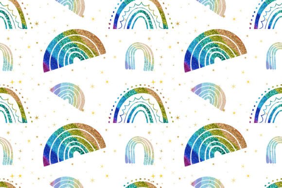 Download Boho Glitter Rainbow Pattern - Boho Collection