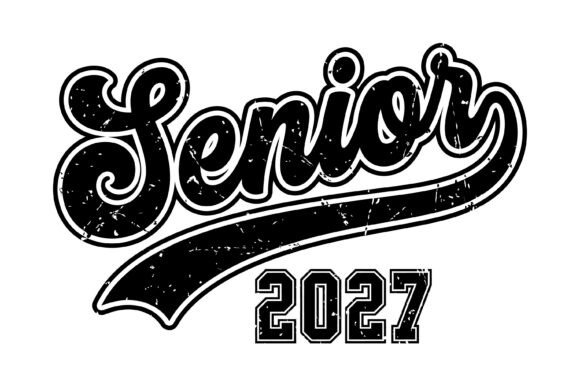 Download Senior 2027 Vintage Typography Design - Vintage Collection