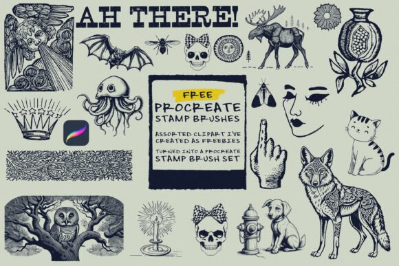 Download Procreate Illustration Stamp Brushes - Procreate illustration Collection