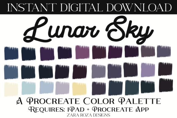Download Lunar Sky Procreate Color Palette - Premium Resources