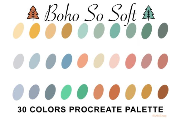 Download Boho so Soft Palette Procreate App IPad. - Boho Collection