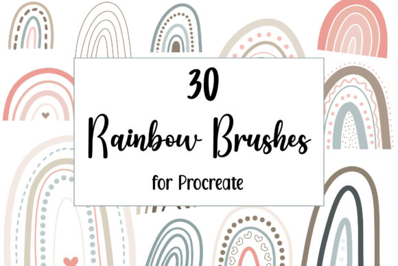 Download 30 Procreate Boho Rainbow Brushes Stamps - Boho Collection
