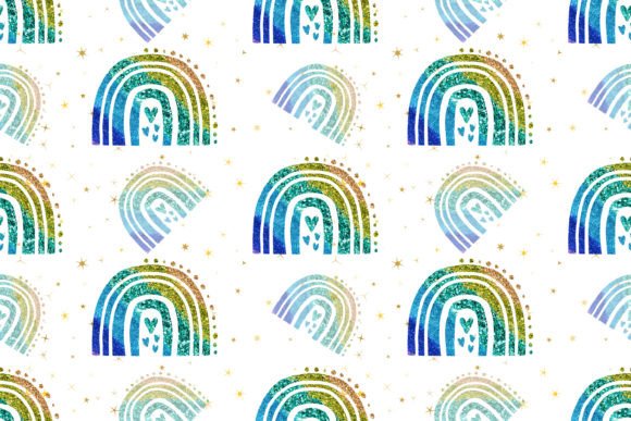 Download Boho Glitter Rainbow Pattern - Boho Collection